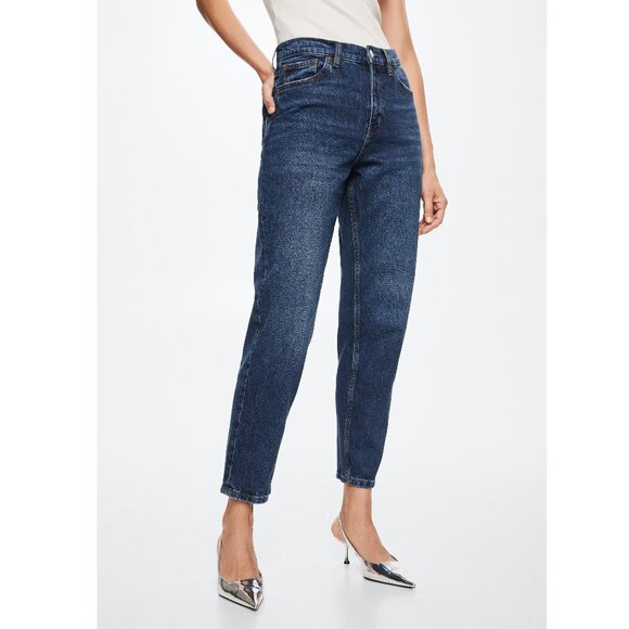 NWT Mango Blue Mom comfort high-rise jeans size 2 / XS - Picture 1 of 10